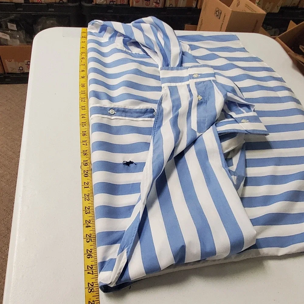 Polo Ralph Lauren Mens Classic Fit Long Sleeve Striped Button Shirt Size XXL